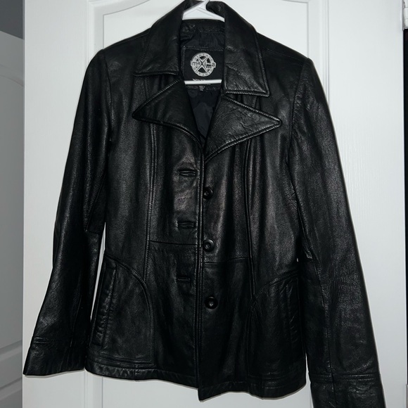 Vintage Maxima Classic Black Leather Jacket - Picture 1 of 4